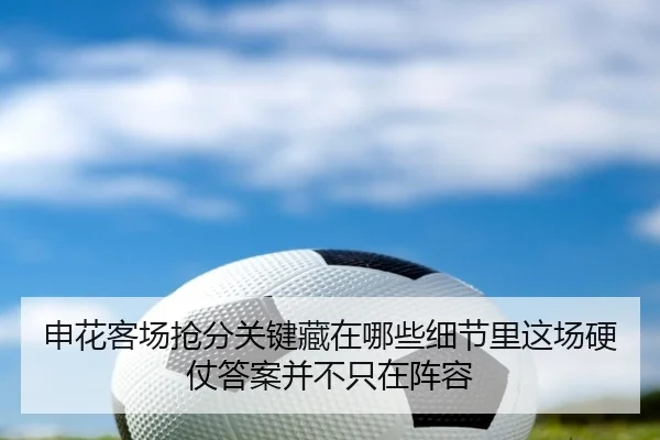 申花客场抢分关键藏在哪些细节里这场硬仗答案并不只在阵容